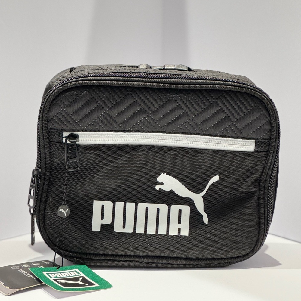 NWT PUMA Sidelines Insulated Lunch Bag – Black – Logo Front